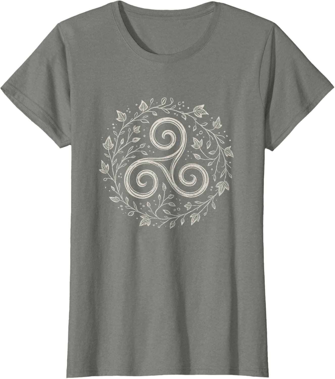 Triskelion Celtic Spiral Druid Pagan Leaf Nature Art Symbol T-Shirt - lunas-mystic-emporium.com Triskelion Celtic Spiral Druid Pagan Leaf Nature Art Symbol T-Shirt