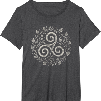 Triskelion Celtic Spiral Druid Pagan Leaf Nature Art Symbol T-Shirt - lunas-mystic-emporium.com Triskelion Celtic Spiral Druid Pagan Leaf Nature Art Symbol T-Shirt
