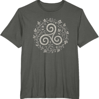 Triskelion Celtic Spiral Druid Pagan Leaf Nature Art Symbol T-Shirt - lunas-mystic-emporium.com Triskelion Celtic Spiral Druid Pagan Leaf Nature Art Symbol T-Shirt