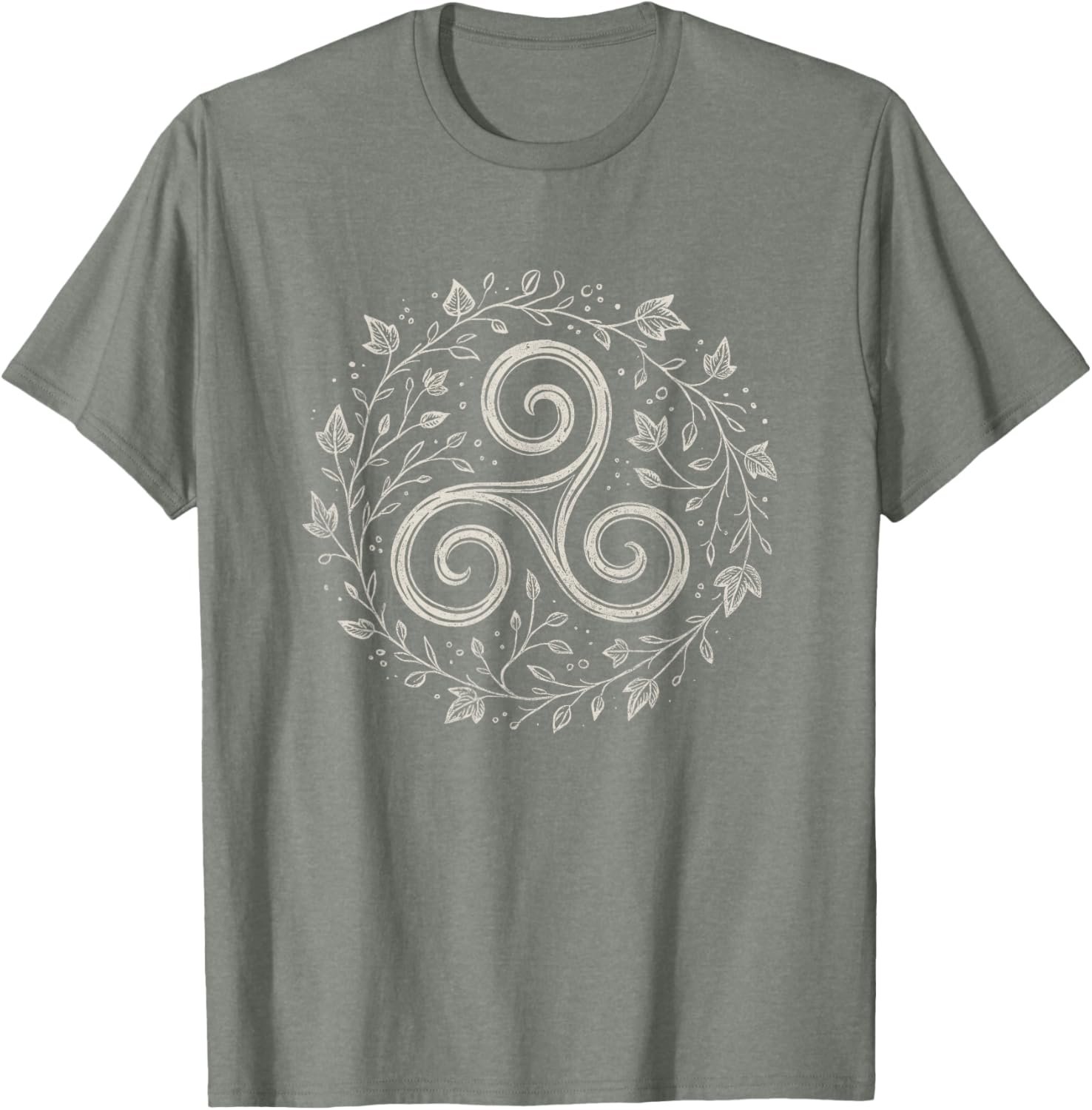 Triskelion Celtic Spiral Druid Pagan Leaf Nature Art Symbol T-Shirt - lunas-mystic-emporium.com Triskelion Celtic Spiral Druid Pagan Leaf Nature Art Symbol T-Shirt