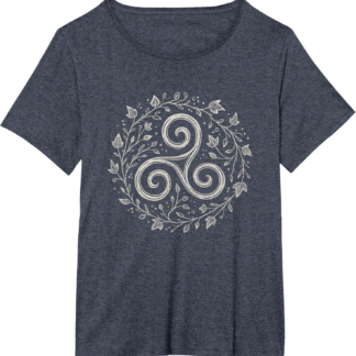 Triskelion Celtic Spiral Druid Pagan Leaf Nature Art Symbol T-Shirt - lunas-mystic-emporium.com Triskelion Celtic Spiral Druid Pagan Leaf Nature Art Symbol T-Shirt