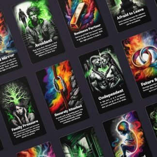 True or False Flame? A Blunt Love Oracle for Relationship Clarity by Safarah Starchild - Deck of 64 Tarot Sized Cards with Keywords and Meanings on Them
