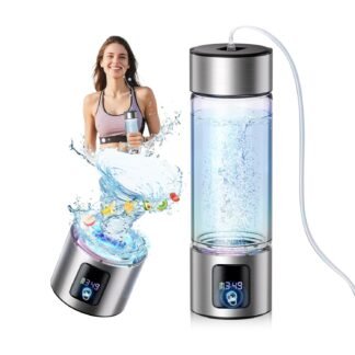 Upgrade 3-in-1 Hydrogen Water Bottle Generator with Display - Industry TOP - 24-Hour Hydrogen Lock | 0 Chlorine & 0 Ozone | 100% Leak-Proof Seal, for Sports and Fitness,with...