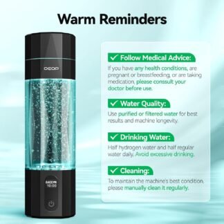 Upgrade Hydrogen Water Bottle - 6400PPB Hydrogen Water Generator, SPE/PEM Certified, 7oz Portable Hydro Water Machine, Perfect for Gym/Travel/Office & Gifts for Friends/Family
