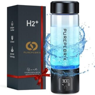 Upgraded Hydrogen Water Bottle Generator Glass, Touch Screen, Leak-Proof Lid, SPE/PEM Tech, Portable Rechargeable Hydrogen Water Bottle for Home Office Travel Fitness Drinking,...