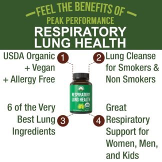 USDA Organic Lung Detox For Smokers And Non Smokers with 6 Top Ingredients. Mullein Leaf, Marshmallow Root, Calendula. Lungs Cleanse For Better Respiratory Health. Lung Support...