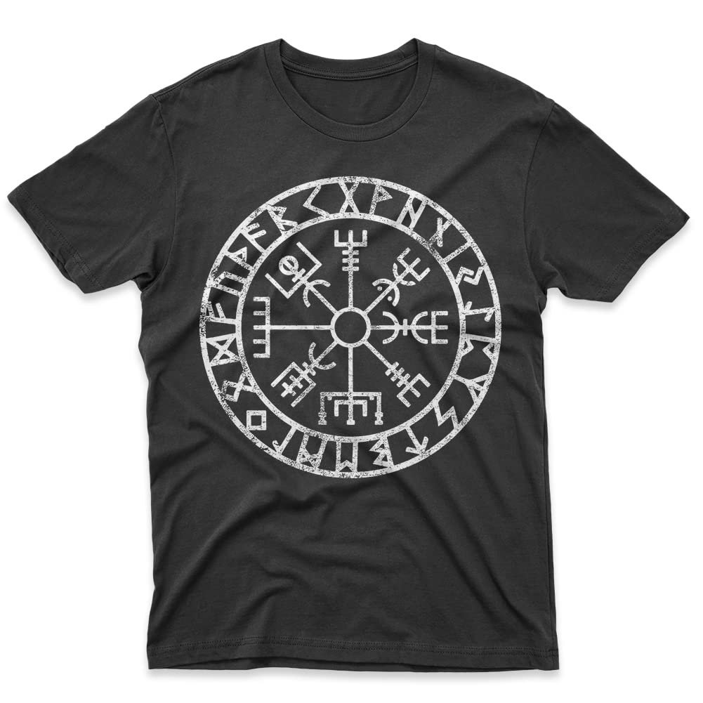 Vegvisir Nordic Viking Rune Compass Norse Germanic Icelandic Pagan Magic Symbol T-Shirt - lunas-mystic-emporium.com Vegvisir Nordic Viking Rune Compass Norse Germanic Icelandic Pagan Magic Symbol T-Shirt