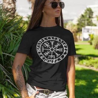 Vegvisir Nordic Viking Rune Compass Norse Germanic Icelandic Pagan Magic Symbol T-Shirt - lunas-mystic-emporium.com Vegvisir Nordic Viking Rune Compass Norse Germanic Icelandic Pagan Magic Symbol T-Shirt