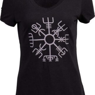 Vegvisir | Nordic Viking Rune Compass Norse Germanic Icelandic Pagan Magic Symbol Women Top T-Shirt