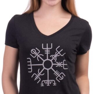 Vegvisir | Nordic Viking Rune Compass Norse Germanic Icelandic Pagan Magic Symbol Women Top T-Shirt - lunas-mystic-emporium.com Vegvisir | Nordic Viking Rune Compass Norse Germanic Icelandic Pagan Magic Symbol Women Top T-Shirt