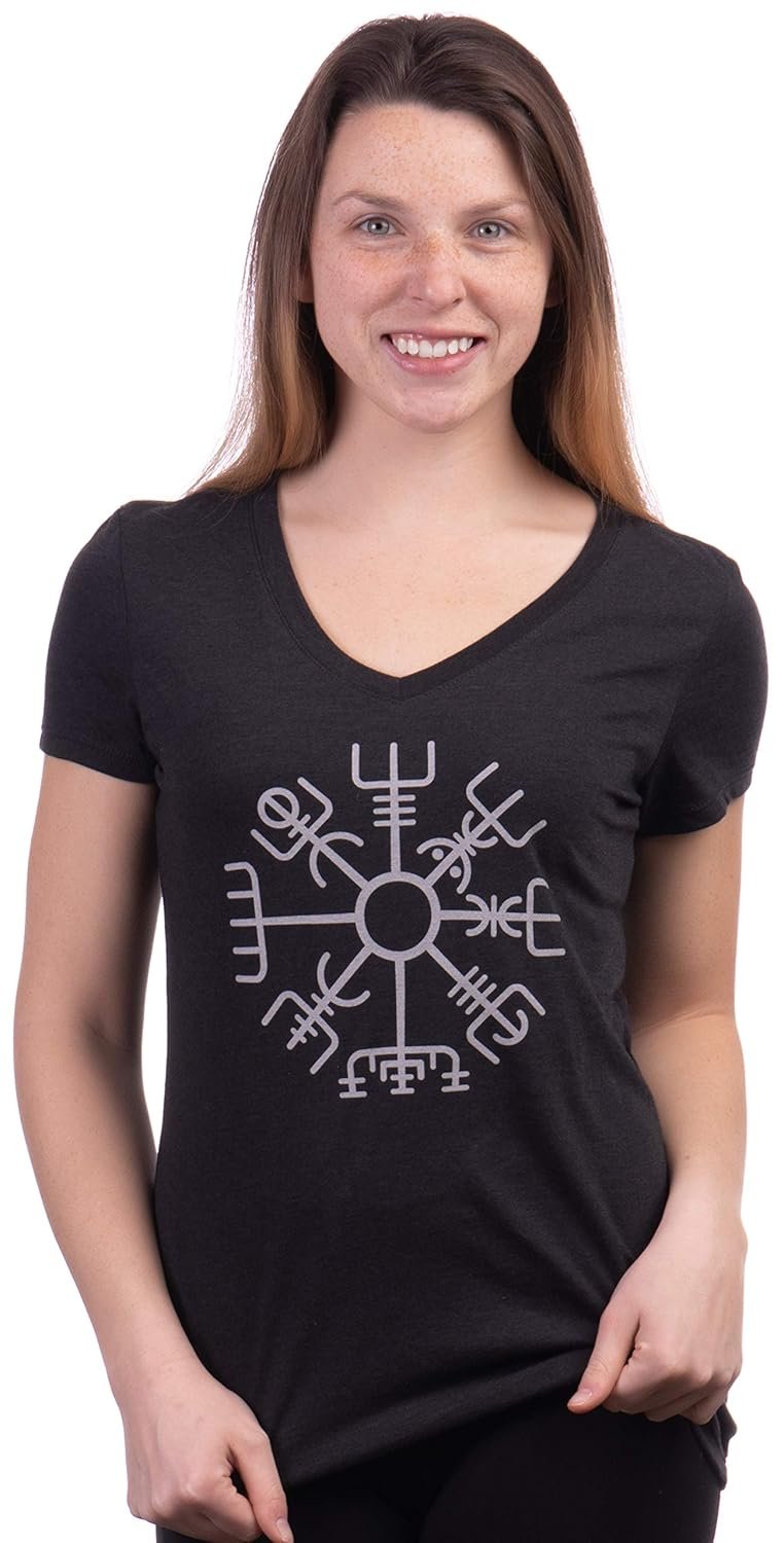 Vegvisir | Nordic Viking Rune Compass Norse Germanic Icelandic Pagan Magic Symbol Women Top T-Shirt - lunas-mystic-emporium.com Vegvisir | Nordic Viking Rune Compass Norse Germanic Icelandic Pagan Magic Symbol Women Top T-Shirt