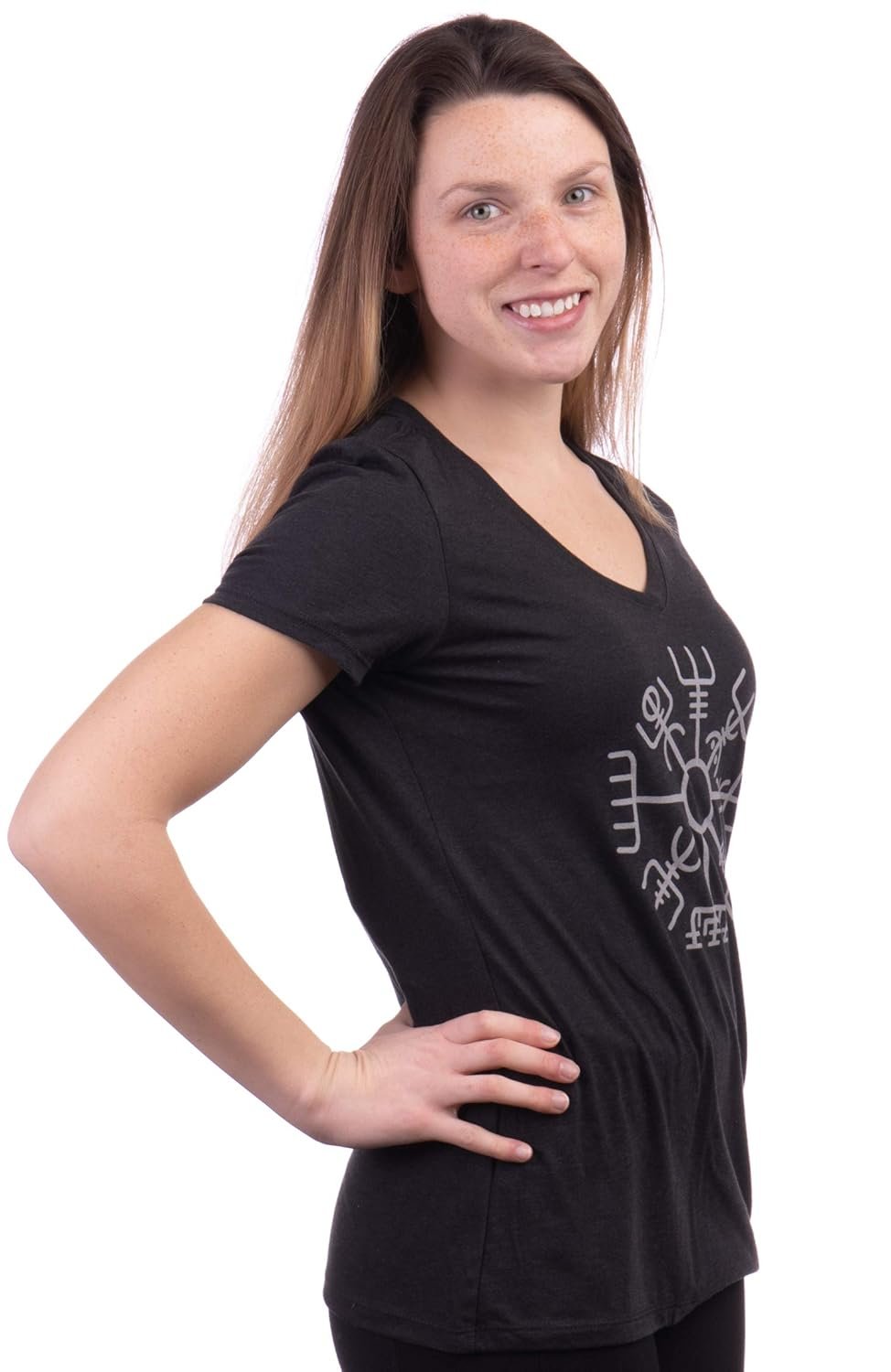 Vegvisir | Nordic Viking Rune Compass Norse Germanic Icelandic Pagan Magic Symbol Women Top T-Shirt - lunas-mystic-emporium.com Vegvisir | Nordic Viking Rune Compass Norse Germanic Icelandic Pagan Magic Symbol Women Top T-Shirt