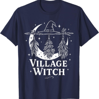 Village Witch Witchy Crescent Moon Wicca Pagan T-Shirt