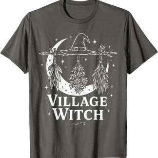 Village Witch Witchy Crescent Moon Wicca Pagan T-Shirt