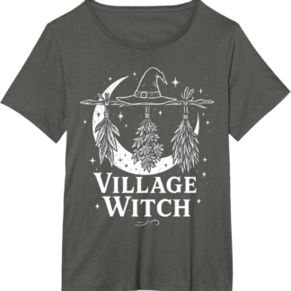 Village Witch Witchy Crescent Moon Wicca Pagan T-Shirt
