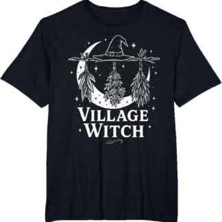 Village Witch Witchy Crescent Moon Wicca Pagan T-Shirt