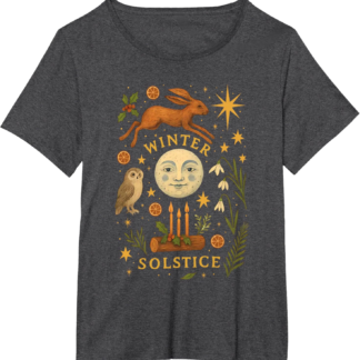 Vintage Winter Solstice Mystical Moon Pagan Yule Celebration T-Shirt