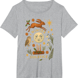 Vintage Winter Solstice Mystical Moon Pagan Yule Celebration T-Shirt