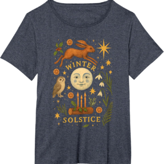 Vintage Winter Solstice Mystical Moon Pagan Yule Celebration T-Shirt