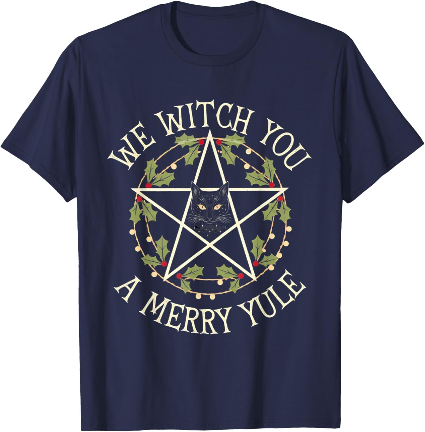 We Witch you a merry Yule Winter Solstice Christmas pagan T-Shirt - lunas-mystic-emporium.com We Witch you a merry Yule Winter Solstice Christmas pagan T-Shirt