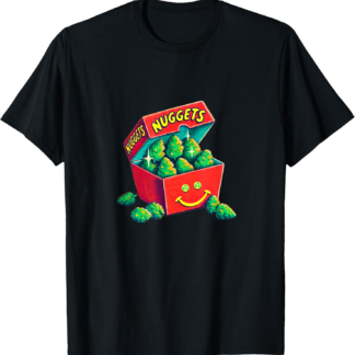 Weed NUGGETS Classic Retro 420 Cannabis Buds T-Shirt