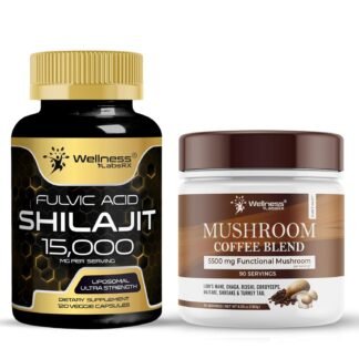 WELLNESS LABSRX Shilajit Pure Himalayan Capsules 15,000mg - Mushroom Coffee Blend