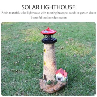 White Ceramic Lighthouse Statue Lamp - Light House Book Shelf Decor Aesthetic,Beach Themed Room Decor,Nautical Coastal Ocean Decoration for Home Bedroom Bathroom Living Room