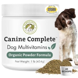 Wholistic Pet Organics Canine Complete - Dog Multivitamin Powder - 1 Lb - Daily Dog Vitamins and Supplements for Homemade Food - Immune System, Skin, Coat & Overall Health - All...