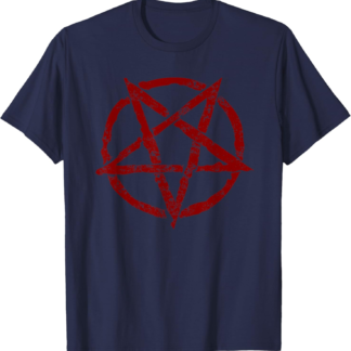 Wiccan Gothic Red Inverted Pentagram Goth Wicca Occult T-Shirt - lunas-mystic-emporium.com Wiccan Gothic Red Inverted Pentagram Goth Wicca Occult T-Shirt