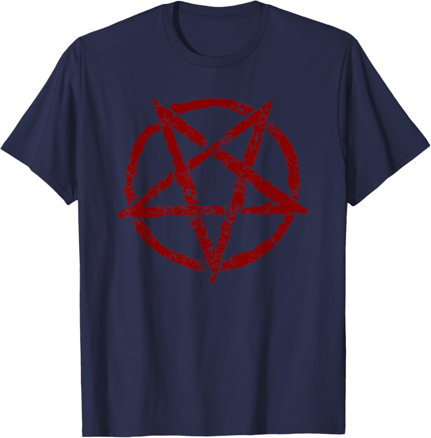 Wiccan Gothic Red Inverted Pentagram Goth Wicca Occult T-Shirt - lunas-mystic-emporium.com Wiccan Gothic Red Inverted Pentagram Goth Wicca Occult T-Shirt