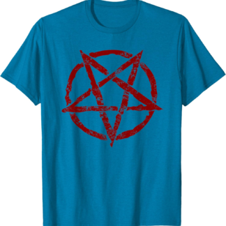 Wiccan Gothic Red Inverted Pentagram Goth Wicca Occult T-Shirt - lunas-mystic-emporium.com Wiccan Gothic Red Inverted Pentagram Goth Wicca Occult T-Shirt