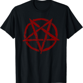 Wiccan Gothic Red Inverted Pentagram Goth Wicca Occult T-Shirt
