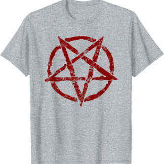 Wiccan Gothic Red Inverted Pentagram Goth Wicca Occult T-Shirt - lunas-mystic-emporium.com Wiccan Gothic Red Inverted Pentagram Goth Wicca Occult T-Shirt