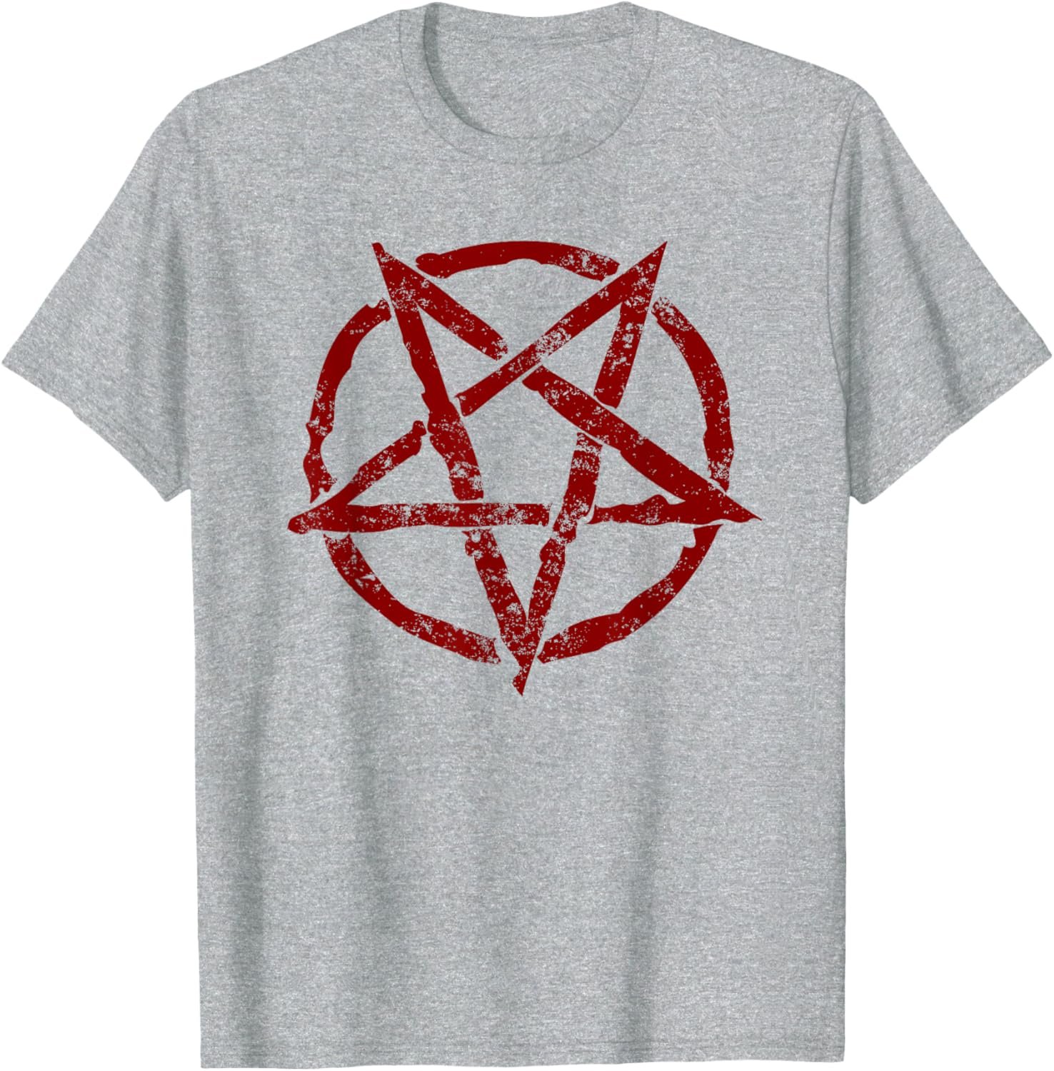 Wiccan Gothic Red Inverted Pentagram Goth Wicca Occult T-Shirt - lunas-mystic-emporium.com Wiccan Gothic Red Inverted Pentagram Goth Wicca Occult T-Shirt