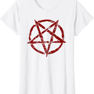 Wiccan Gothic Red Inverted Pentagram Goth Wicca Occult T-Shirt - lunas-mystic-emporium.com Wiccan Gothic Red Inverted Pentagram Goth Wicca Occult T-Shirt