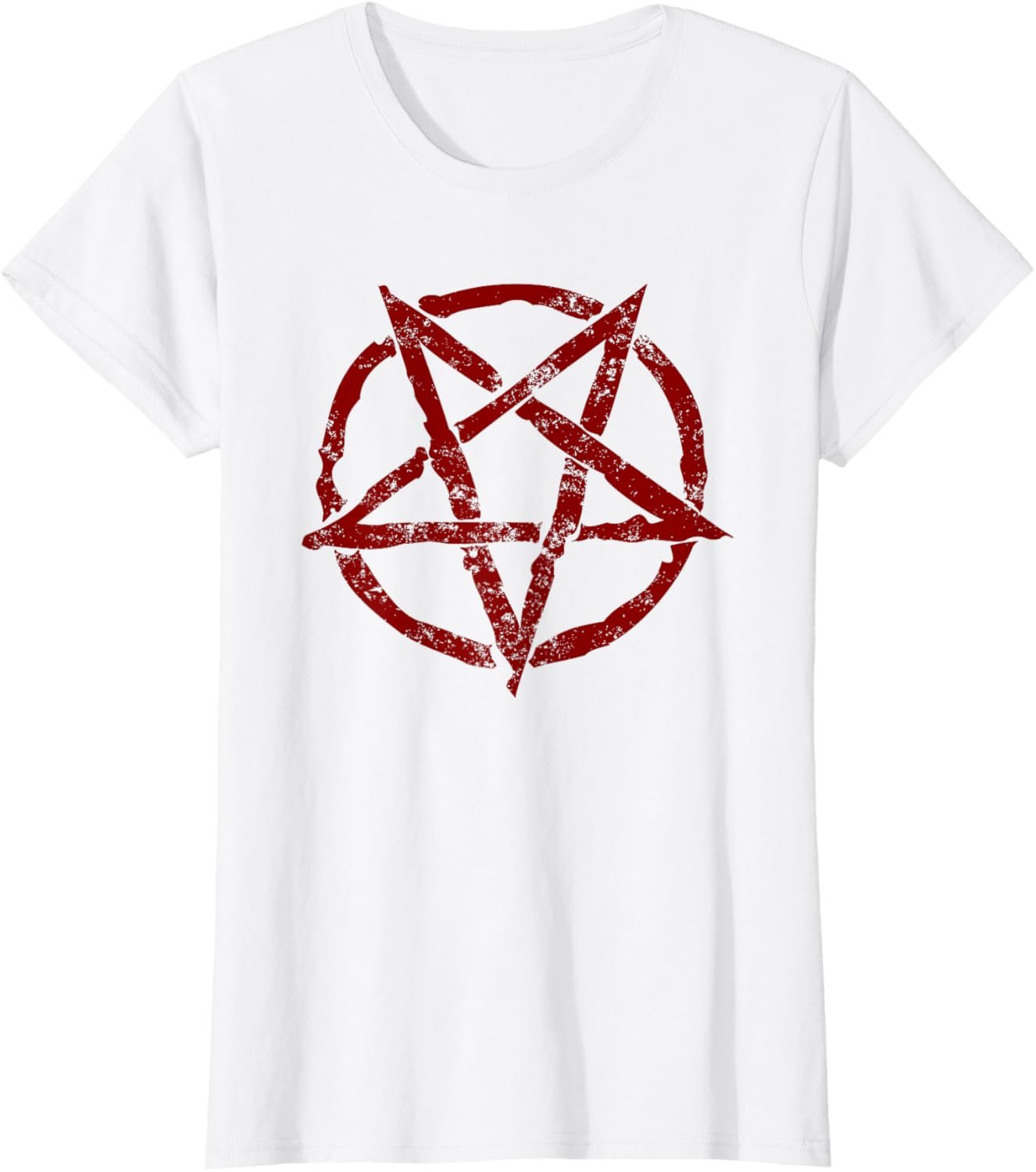 Wiccan Gothic Red Inverted Pentagram Goth Wicca Occult T-Shirt - lunas-mystic-emporium.com Wiccan Gothic Red Inverted Pentagram Goth Wicca Occult T-Shirt
