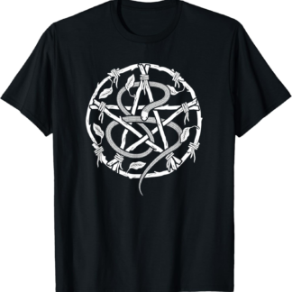 Wiccan Nature Witch Pentacle And Snake T-Shirt