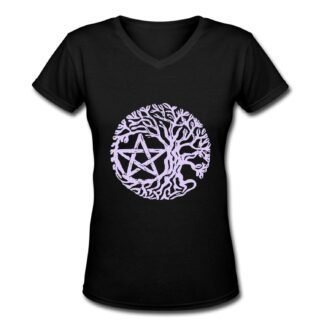 Wiccan & Pagan Sacred Women's V Neck T Shirts Cotton Short-Shirts for Women