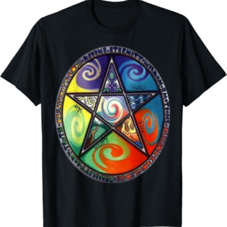 Wiccan Pentagram Witchcraft Magic Pagan Star T-Shirt