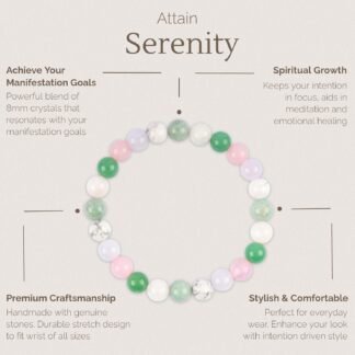 Wish Well Manifestation Crystal Bracelet for Women Men - Healing Crystal Bracelet - Handmade Beaded Bracelet - Spiritual Jewelry Gift