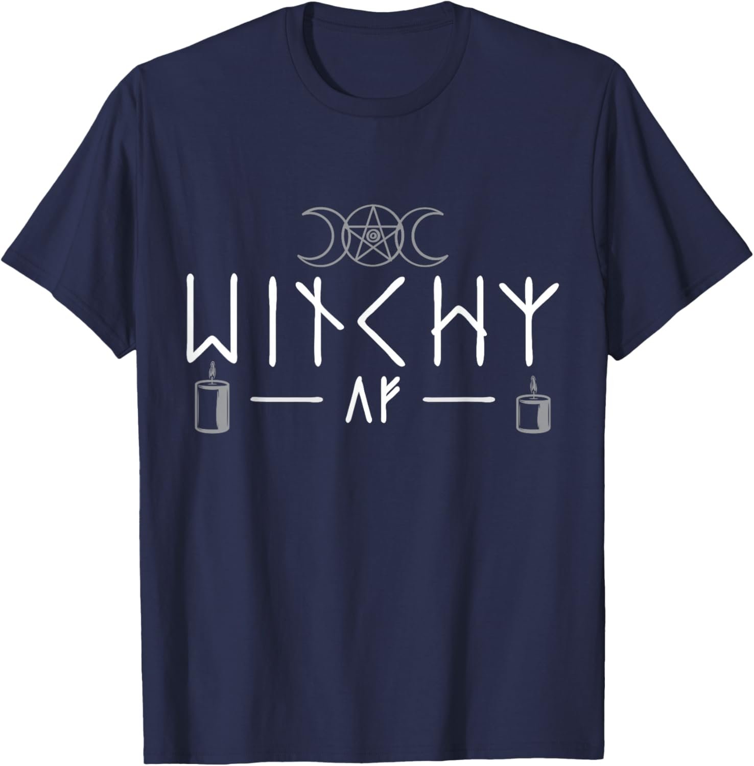 Witchy AF Three Moons Wicca T-Shirt - lunas-mystic-emporium.com Witchy AF Three Moons Wicca T-Shirt