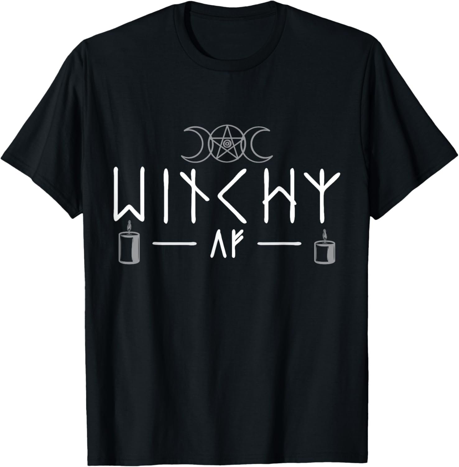 Witchy AF Three Moons Wicca T-Shirt - lunas-mystic-emporium.com Witchy AF Three Moons Wicca T-Shirt
