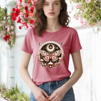 Women Vintage Moth T Shirts Mystical Moon Cottagecore Shirts Funny Witchy Graphic Tees Short Sleeve Tops - lunas-mystic-emporium.com Women Vintage Moth T Shirts Mystical Moon Cottagecore Shirts Funny Witchy Graphic Tees Short Sleeve Tops