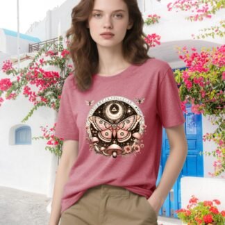 Women Vintage Moth T Shirts Mystical Moon Cottagecore Shirts Funny Witchy Graphic Tees Short Sleeve Tops - lunas-mystic-emporium.com Women Vintage Moth T Shirts Mystical Moon Cottagecore Shirts Funny Witchy Graphic Tees Short Sleeve Tops