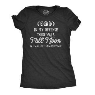 Womens in My Defense There was A Full Moon and I was Left Unsupervised T Shirt