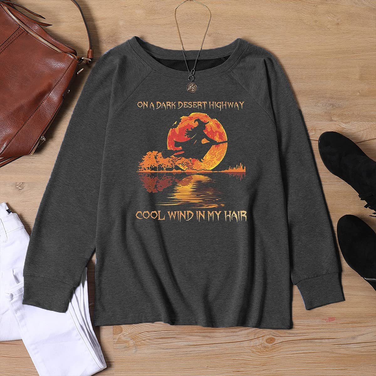 Womens Long Sleeve Shirt Pullover Tops Loose Casual Crewneck T-Shirt Lightweight Sweatshirt - lunas-mystic-emporium.com Womens Long Sleeve Shirt Pullover Tops, Loose Casual Crewneck T-Shirt Lightweight Sweatshirt