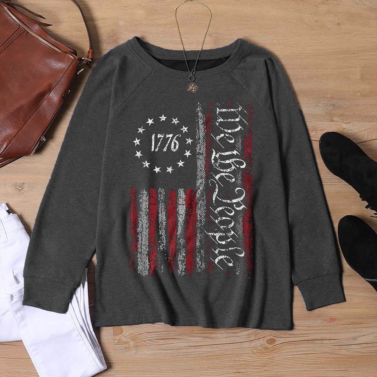 Womens Long Sleeve Shirt Pullover Tops Loose Casual Crewneck T-Shirt Lightweight Sweatshirt - lunas-mystic-emporium.com Womens Long Sleeve Shirt Pullover Tops, Loose Casual Crewneck T-Shirt Lightweight Sweatshirt
