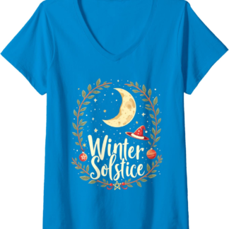 Womens Winter Solstice Yule Pagan V-Neck T-Shirt