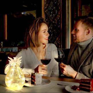 XINIYUGGR Lighted Angel Statue Night Light - LED Light Glass Statue Table Lamp Home Decor Christmas Decorations