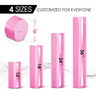 Yes4All High-Density EPP Round Back Roller Foam, Exercise Foam Roller for Yoga, Pilates & Stretching - 12, 18, 24, 36 inch
